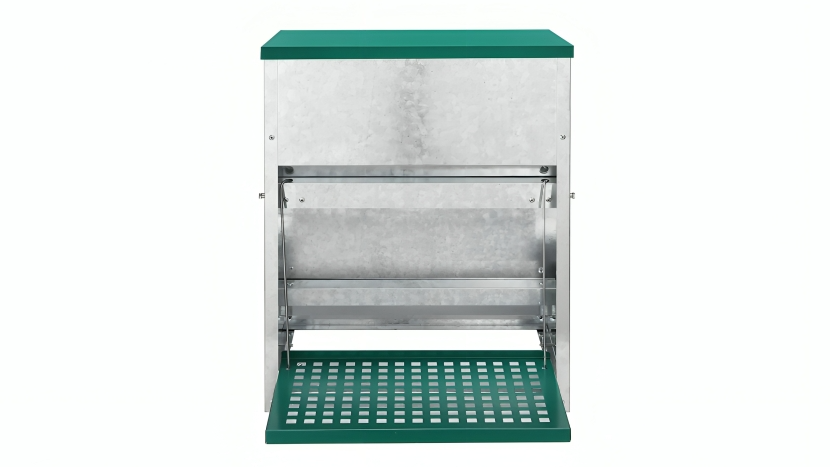 Pet Scene Galvanised Steel Waterproof Automatic Treadle Feeding Food Dispenser - 10kg