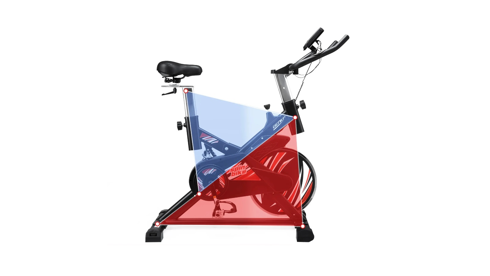 Genki Exercise Bike Stationary Bicycle Spin Gym Trainer Indoor