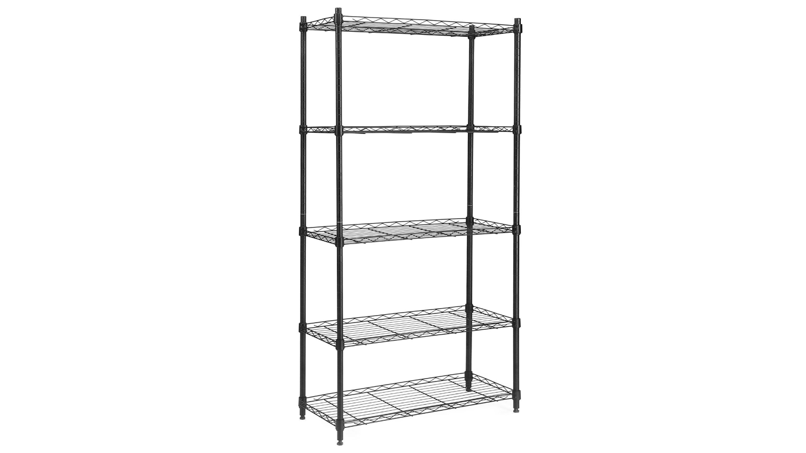 5-Tier Plant Stand Metal Corner Shelf Flower Pot - Black
