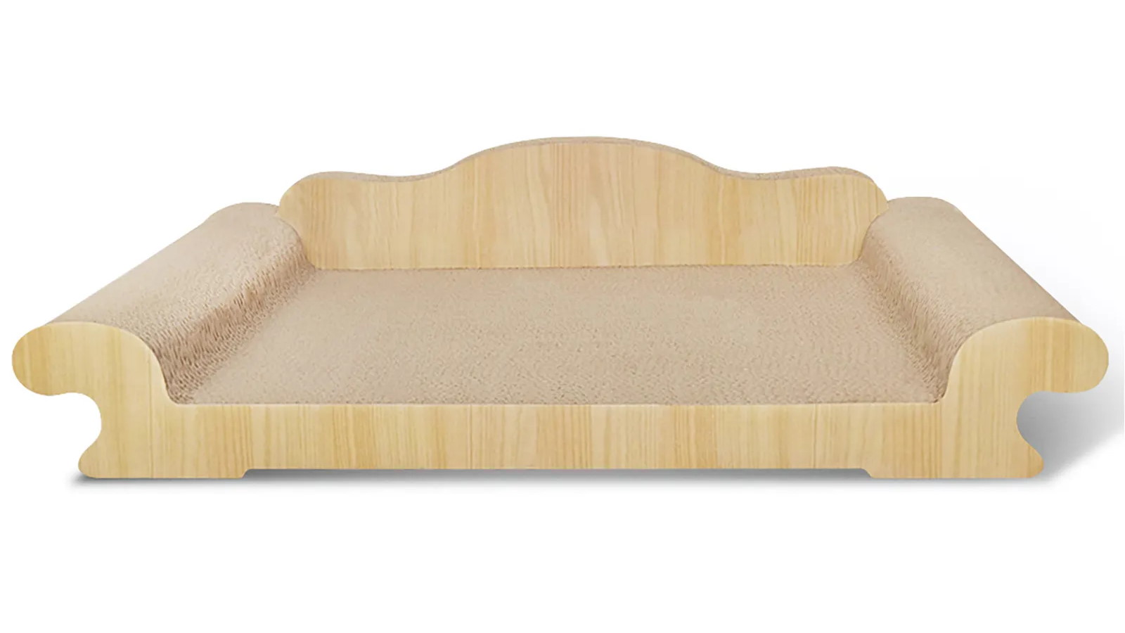Pet Scene Corrugated Cardboard Sofa Shape Cat Scratcher Post Toy