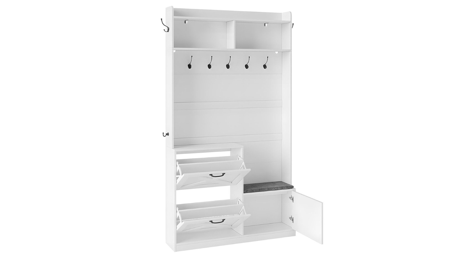 Crazy Sales Coat Rack with LED Entryway Bench Unit
