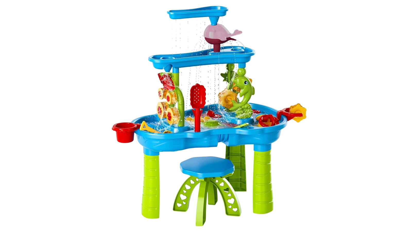 3-Tier Pool Toys Playground Station Stool Sand Water Table