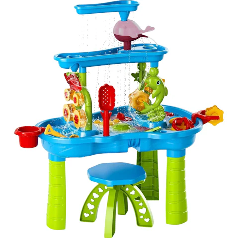 3-Tier Pool Toys Playground Station Stool Sand Water Table