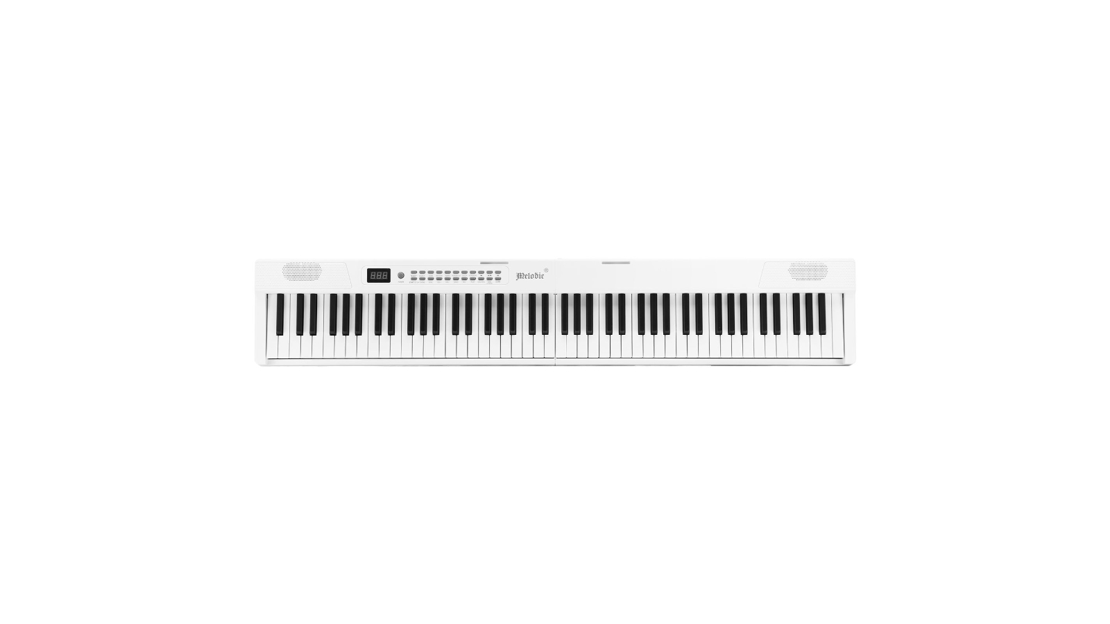 Melodic 88-Key Portable Bluetooth Digital Keyboard - White 