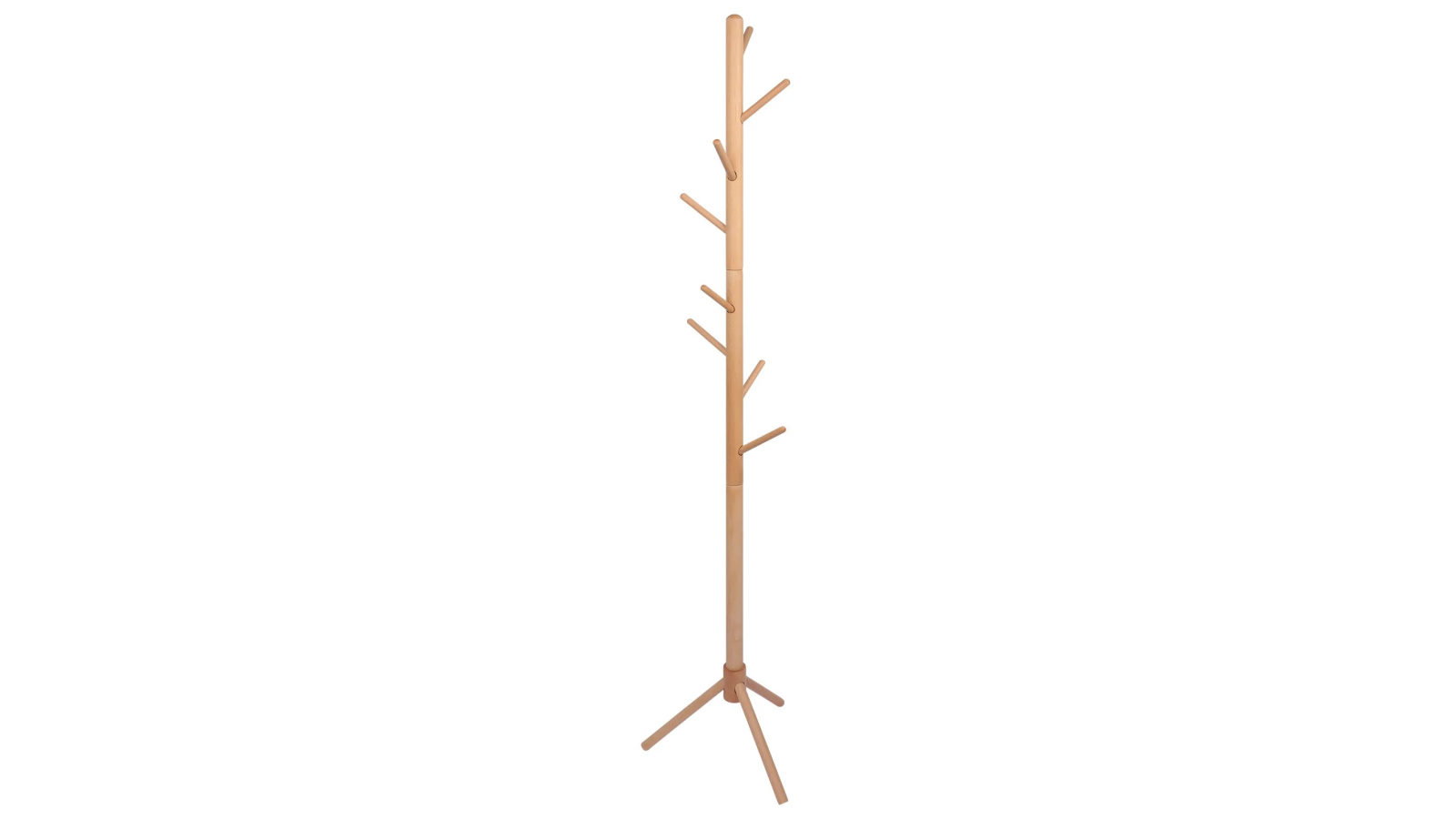 Coat Rack 175 x 40cm Stand Wooden Freestanding Entryway