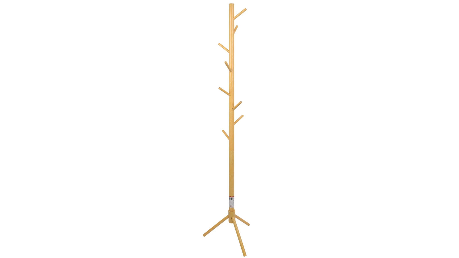 Wooden 175 x 40cm Coat Rack Stand with 8 Hooks
