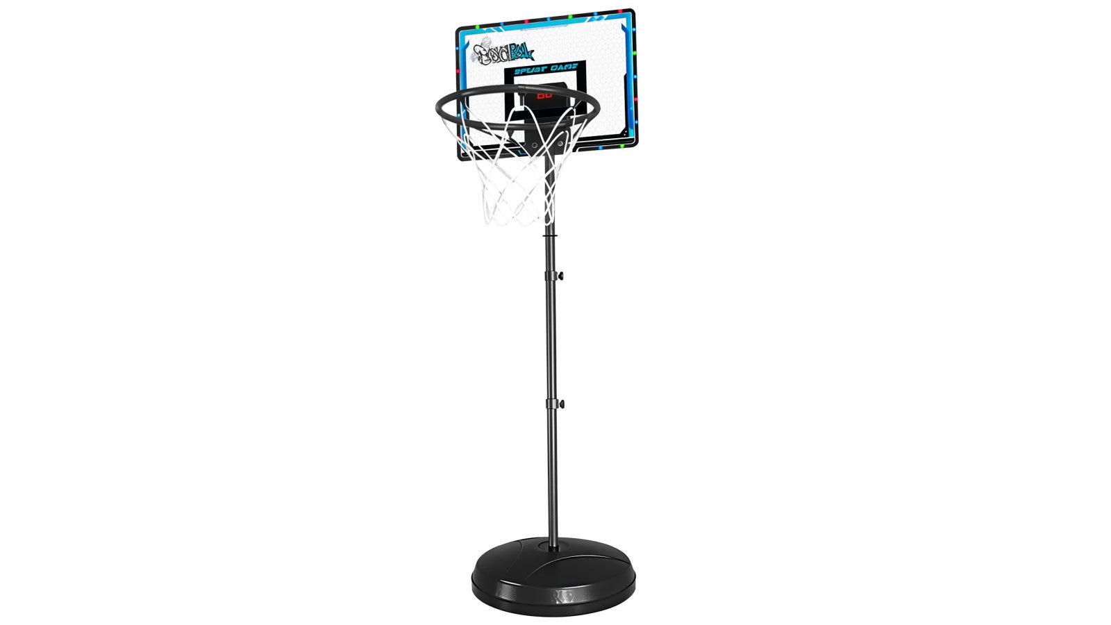 Portable Basketball Hoop Stand System 1.2 - 1.7m Adjustable Height LED Scoreboard