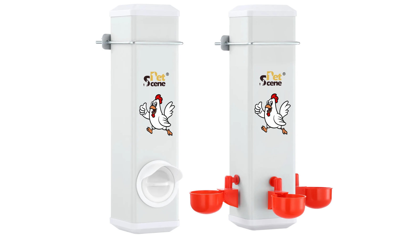 Pet Scene Chicken Bird Feeder Water Dispenser 4L Auto Gravity