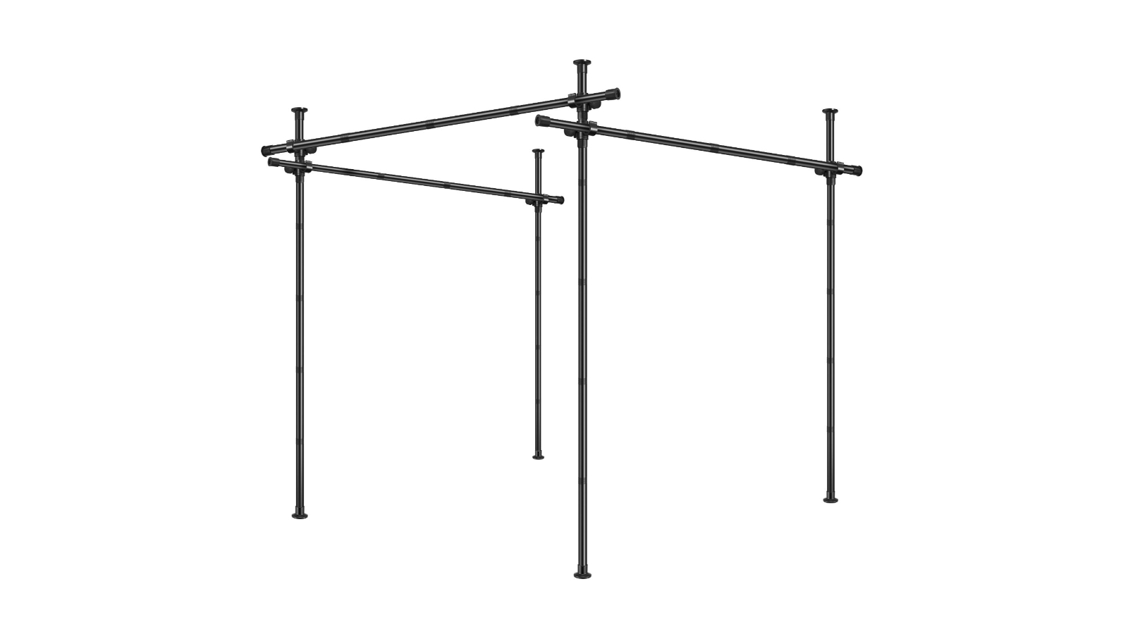 No Drill Room Divider Temporary Curtain Rod  