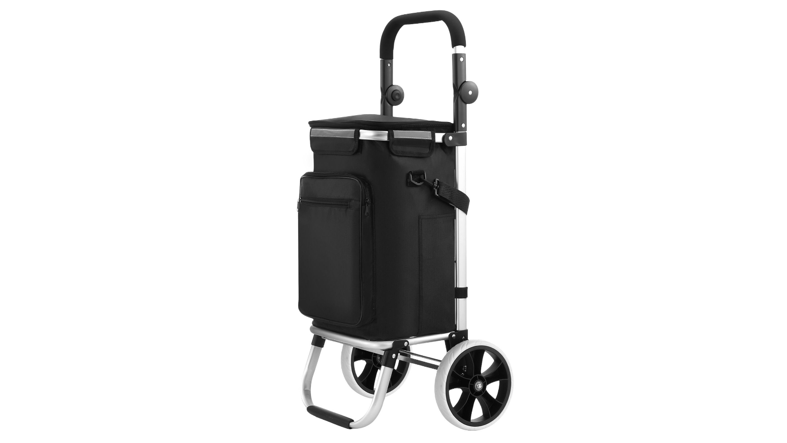 55 Litre Collapsible Aluminium Shopping Trolley with Adjustable Handle  
