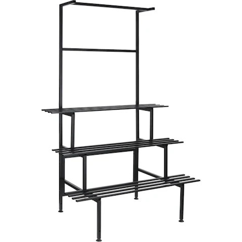 Large Metal Plant Stand Flower Pot Tall Holder Black Corner Rack