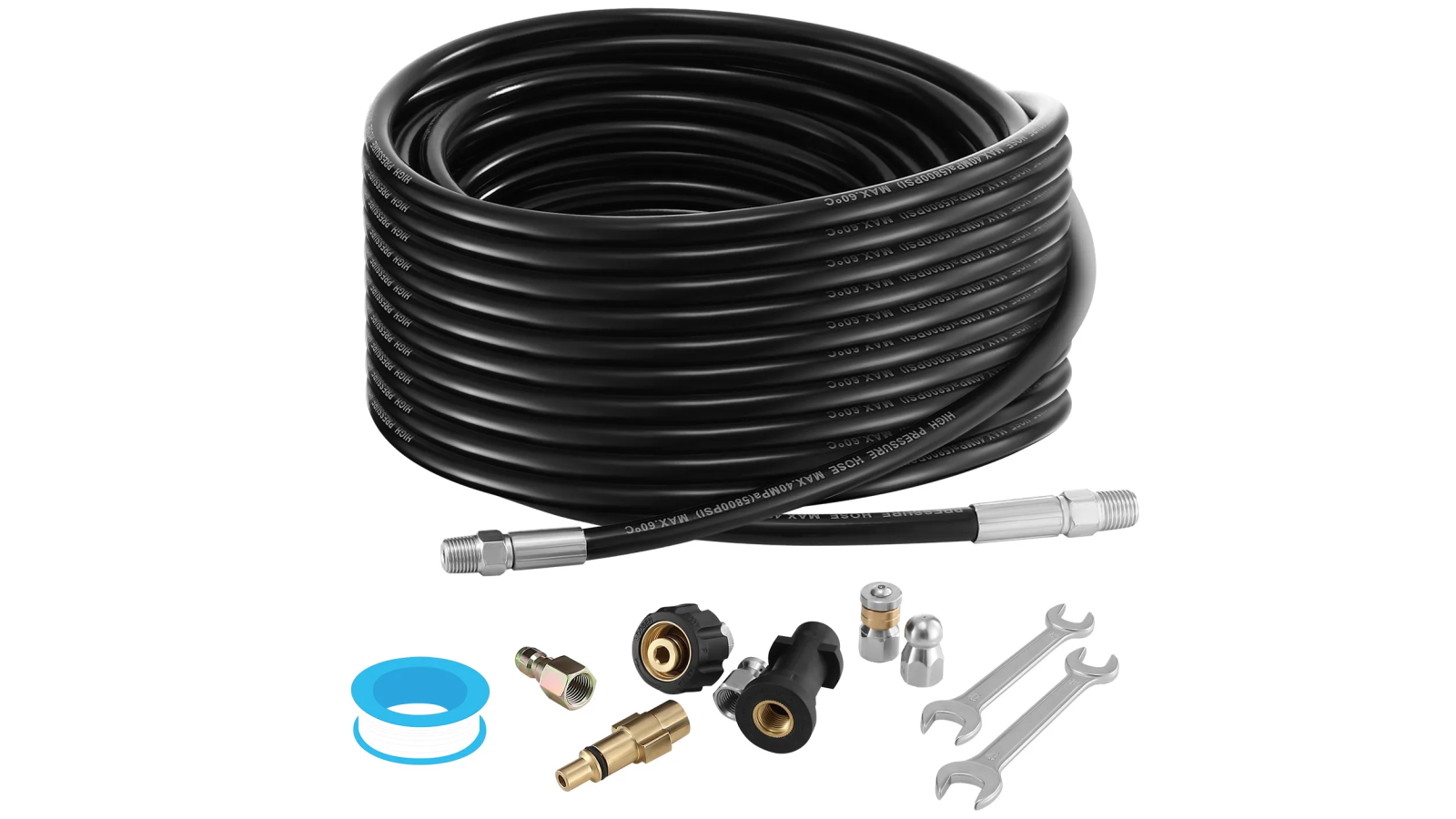 15m Sewer Jetter Drain Cleaning Kit for Pressure Washer