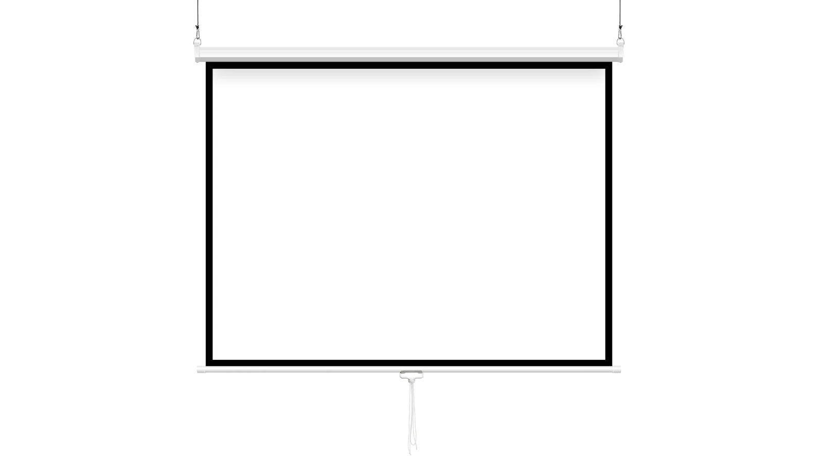 100-inch 4:3 Manual Pull-Down Projector Screen
