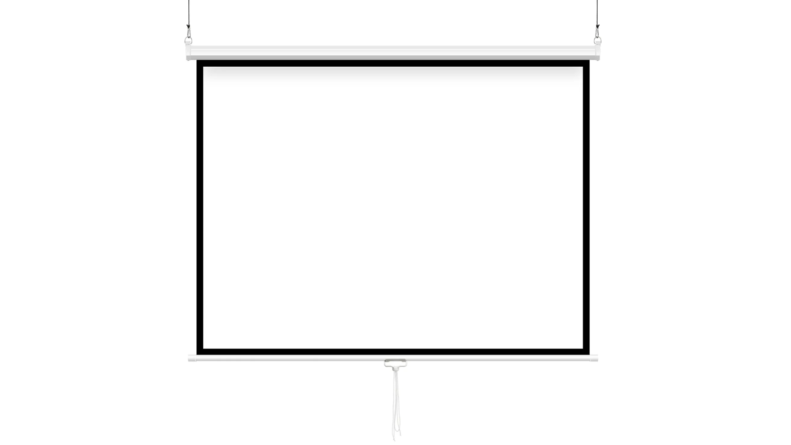 84-inch 4:3 1080P Retractable Manual Pull-Down Projector Screen