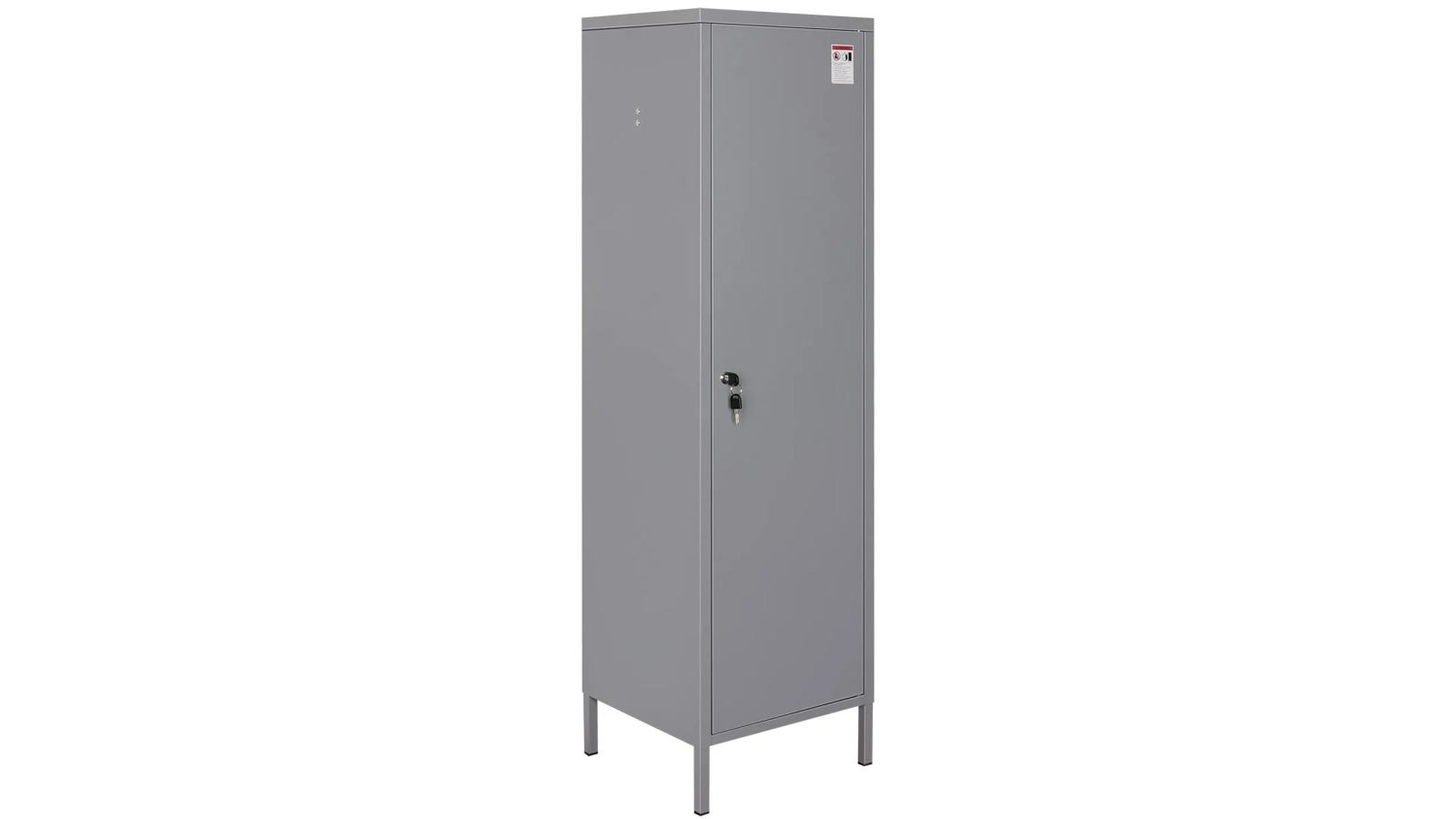 138cm Industrial Metal Locker Cabinet with Hanging Hooks and 2 Compartments