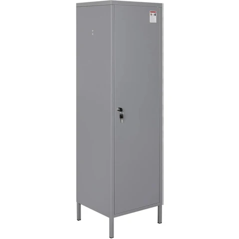 138cm Industrial Metal Locker Cabinet with Hanging Hooks and 2 Compartments