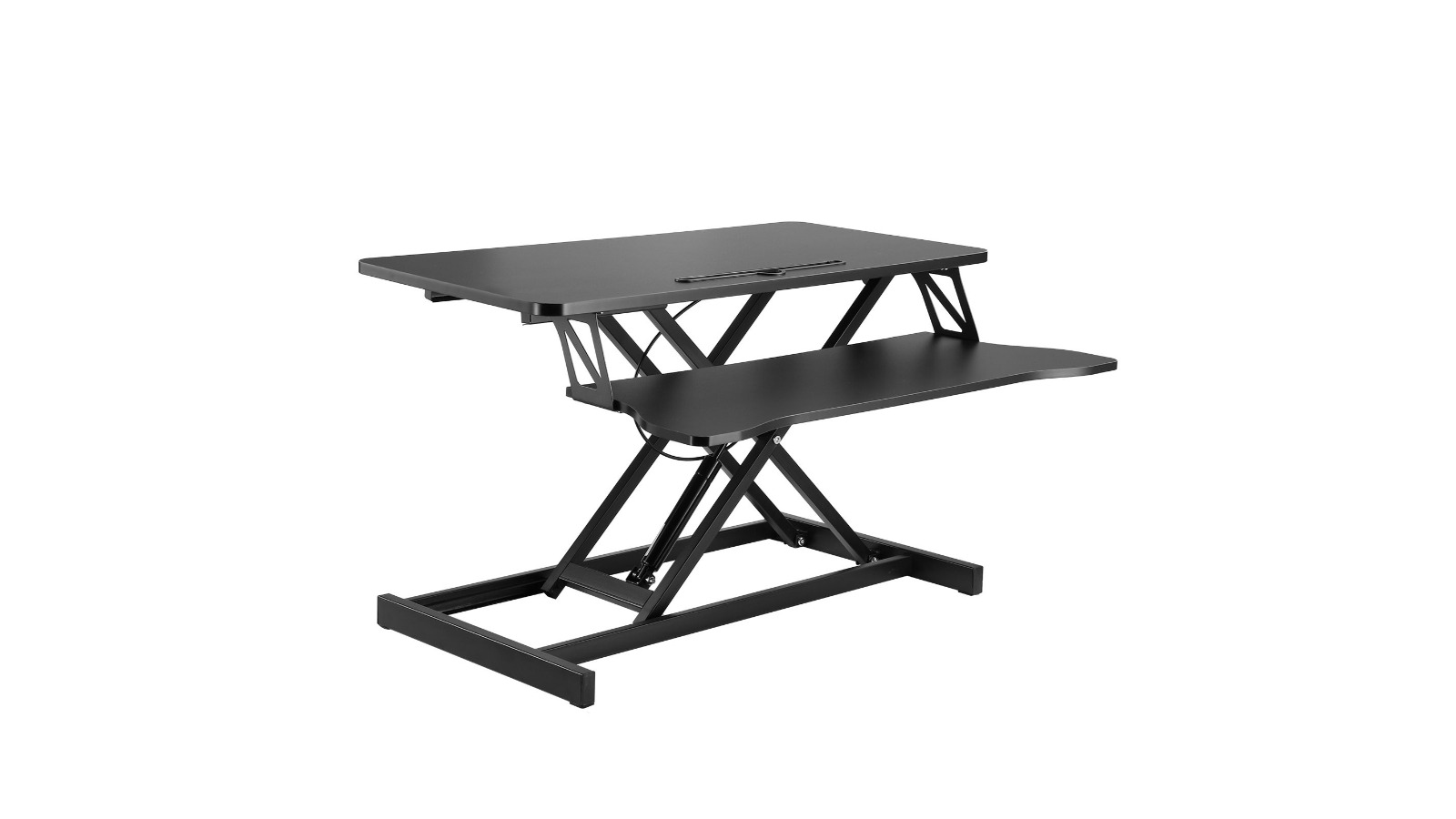 Height Adjustable 80cm Standing Desk Converter - Black