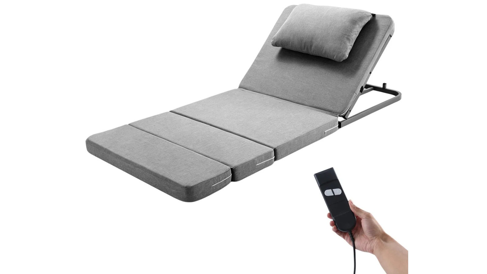 Adjustable Electric Lifting Bed Backrest with Pillow and Leg Support for Elderly Disability Mobility