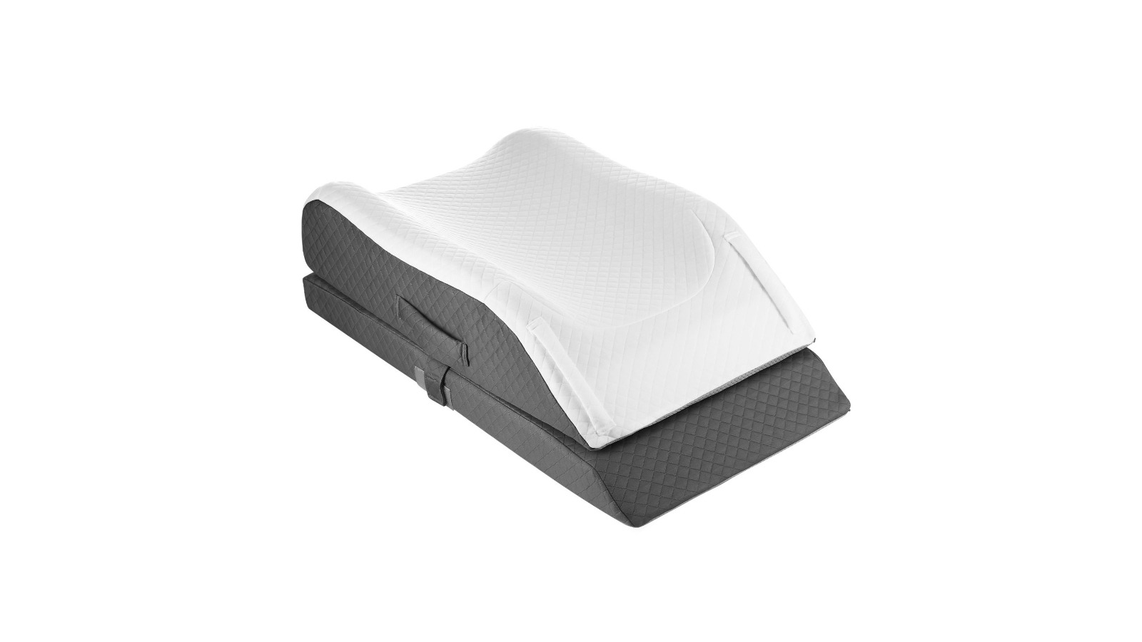Luxdream Adjustable Memory Foam Leg Wedge Pillow - Grey/White