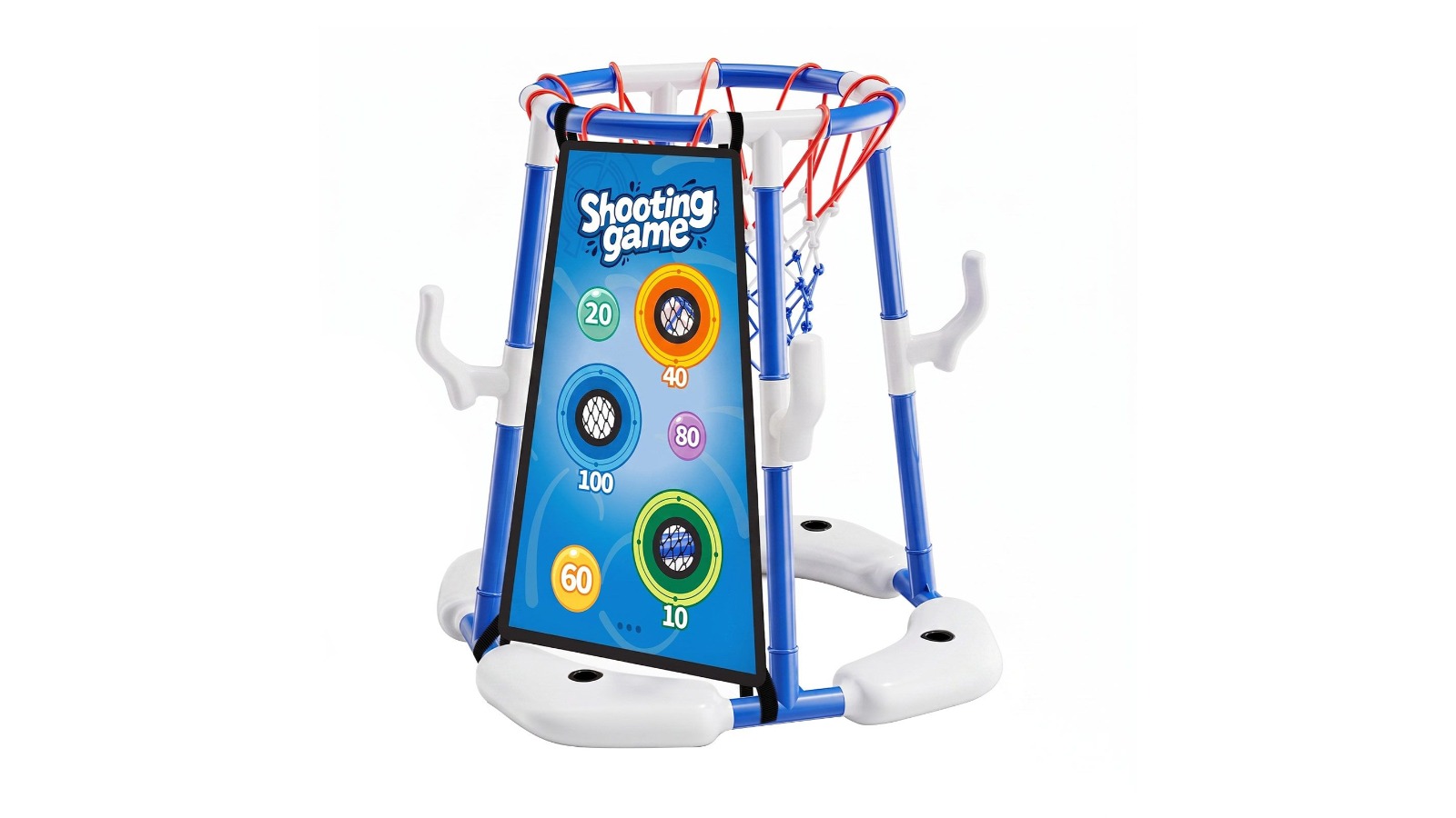 3-in-1 Pool Basketball Hoop Floating Target Game Set