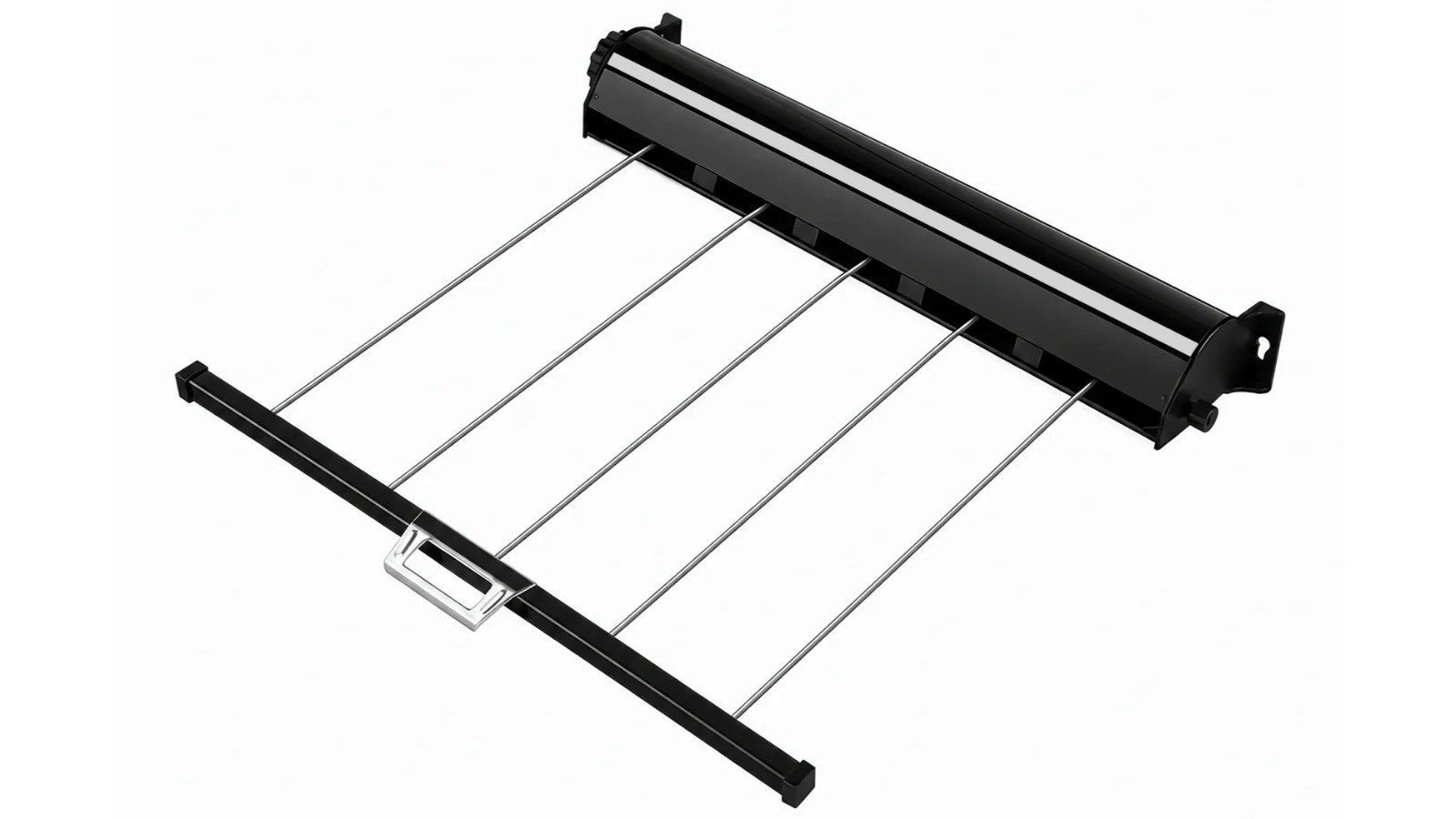 5 Line Outdoor Galvanised Steel Wall-Mounted Retractable Clothesline - 40m