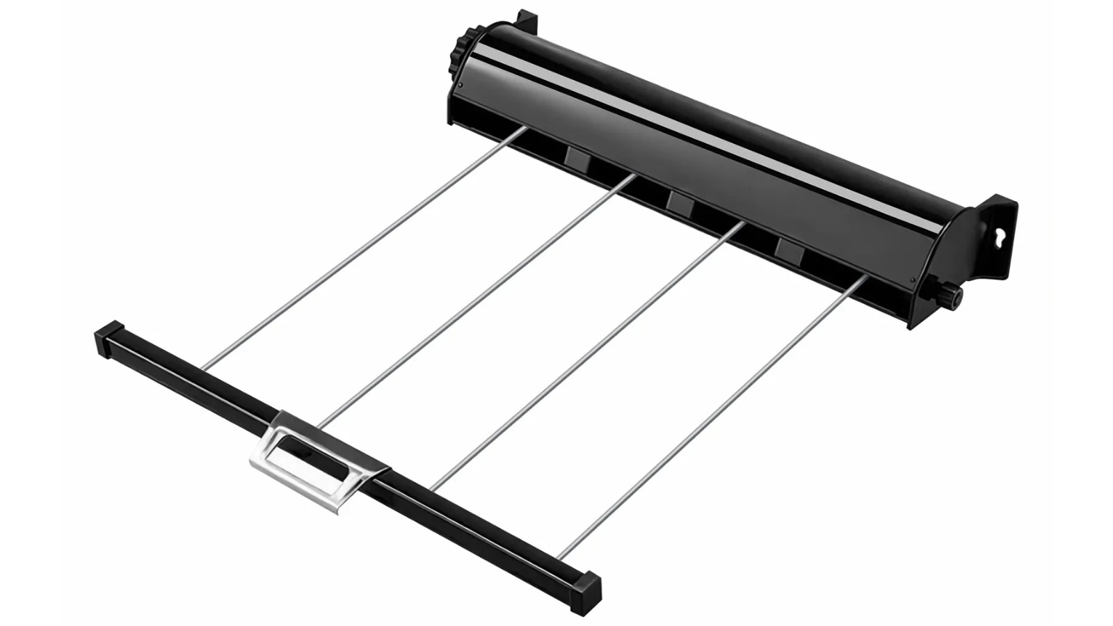 4 Line Outdoor Galvanised Steel Wall-Mounted Retractable Clothesline - 32m