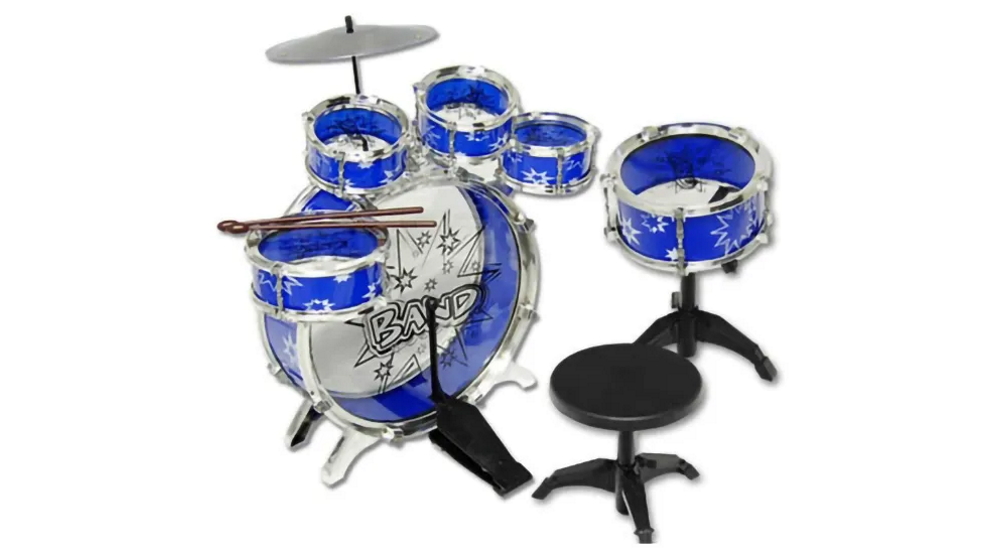 9-Piece Kids Jazz Drum Play Set - Blue
