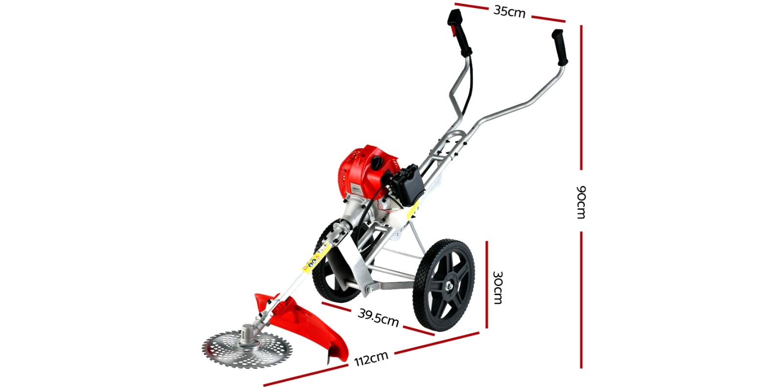 Giantz 3 in 1 62cc Wheel Brush Cutter Harvey Norman