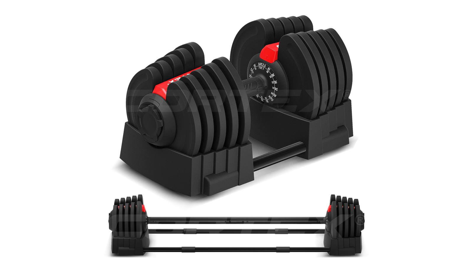 Cortex Revolock V2 40kg Adjustable Steel Dumbbell Barbell All-in-One Set