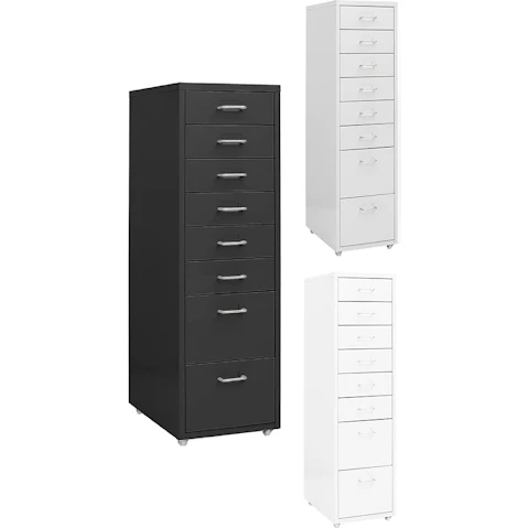 vidaXL Metal 28 x 41 x 109cm Mobile File Cabinet