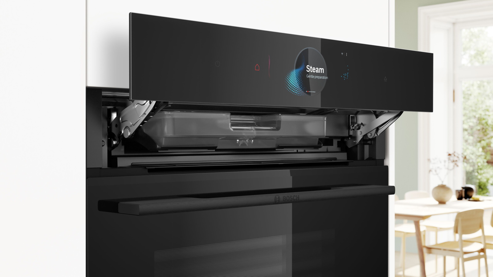 Bosch 600mm Accentline Series 8 Compact Steam Oven with Air Fry Harvey Norman