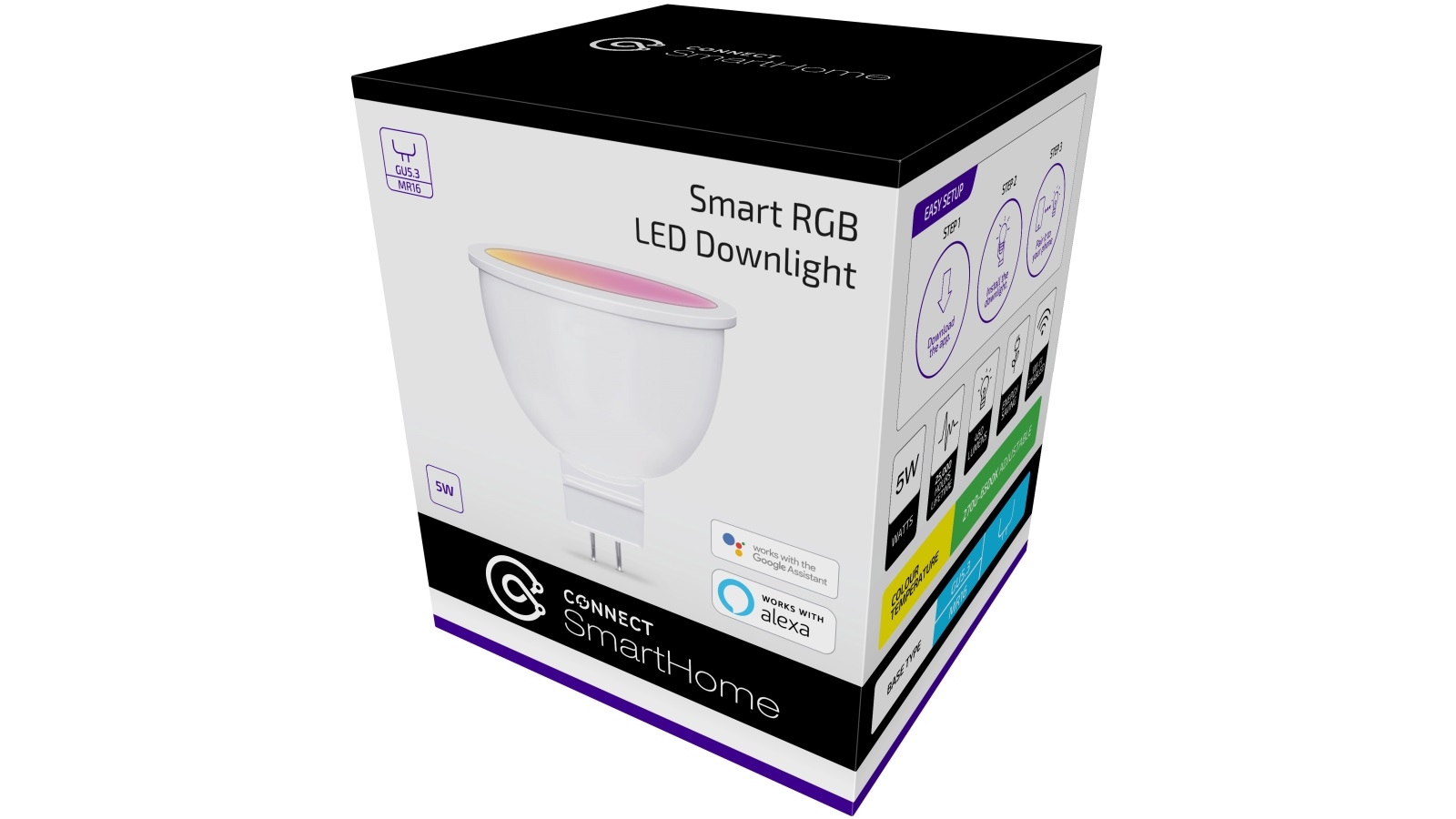 Bombilla WiFi Inteligente LED RGBW GU5.3/MR16 5W - Smartfy