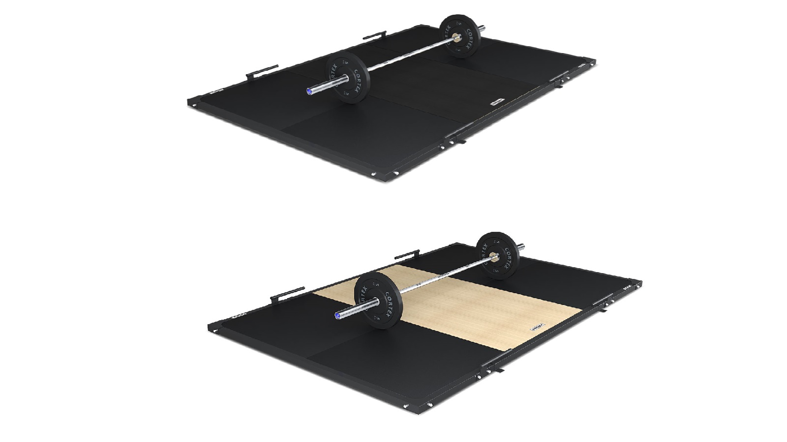 Cortex 300 x 200cm Weightlifting Platform V2 with Dual Density Mat Framed Set 