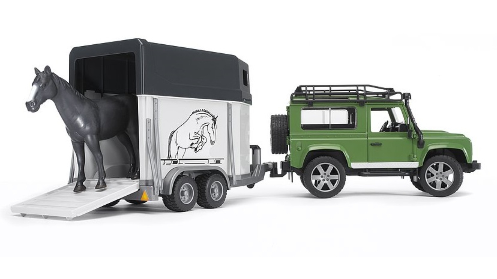 Bruder Land Rover Defender with Horse Trailer 02592