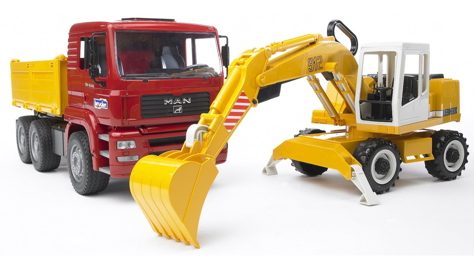 Bruder Man Tga Construction Truck with Liebherr Excavator 02751