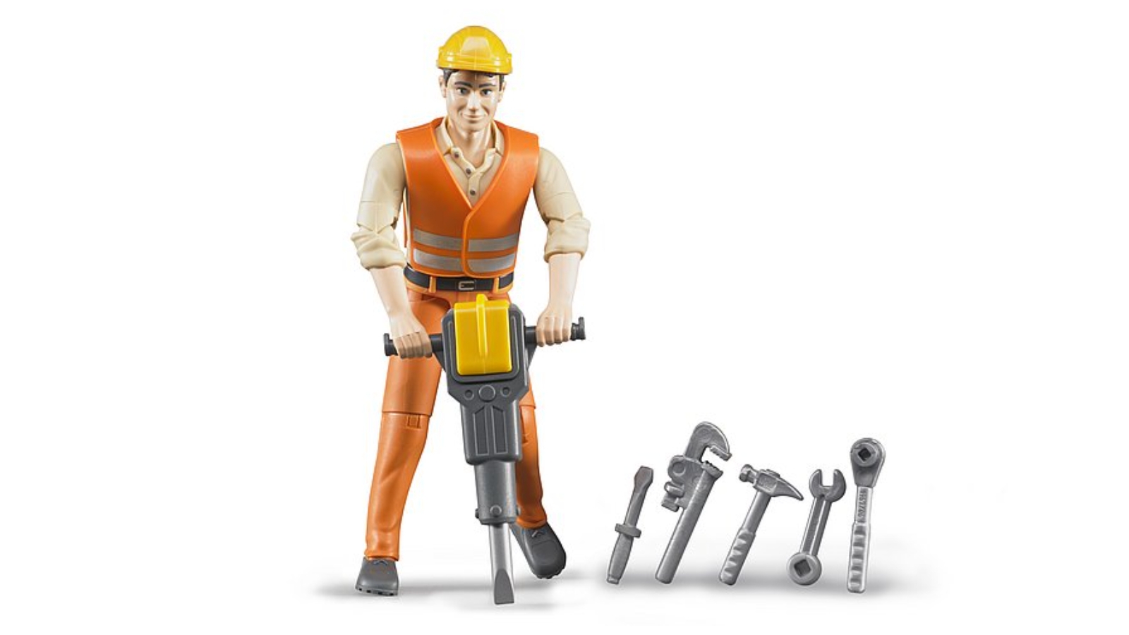 Bruder Construction Worker With Accessories - Bruder Bworld 60020