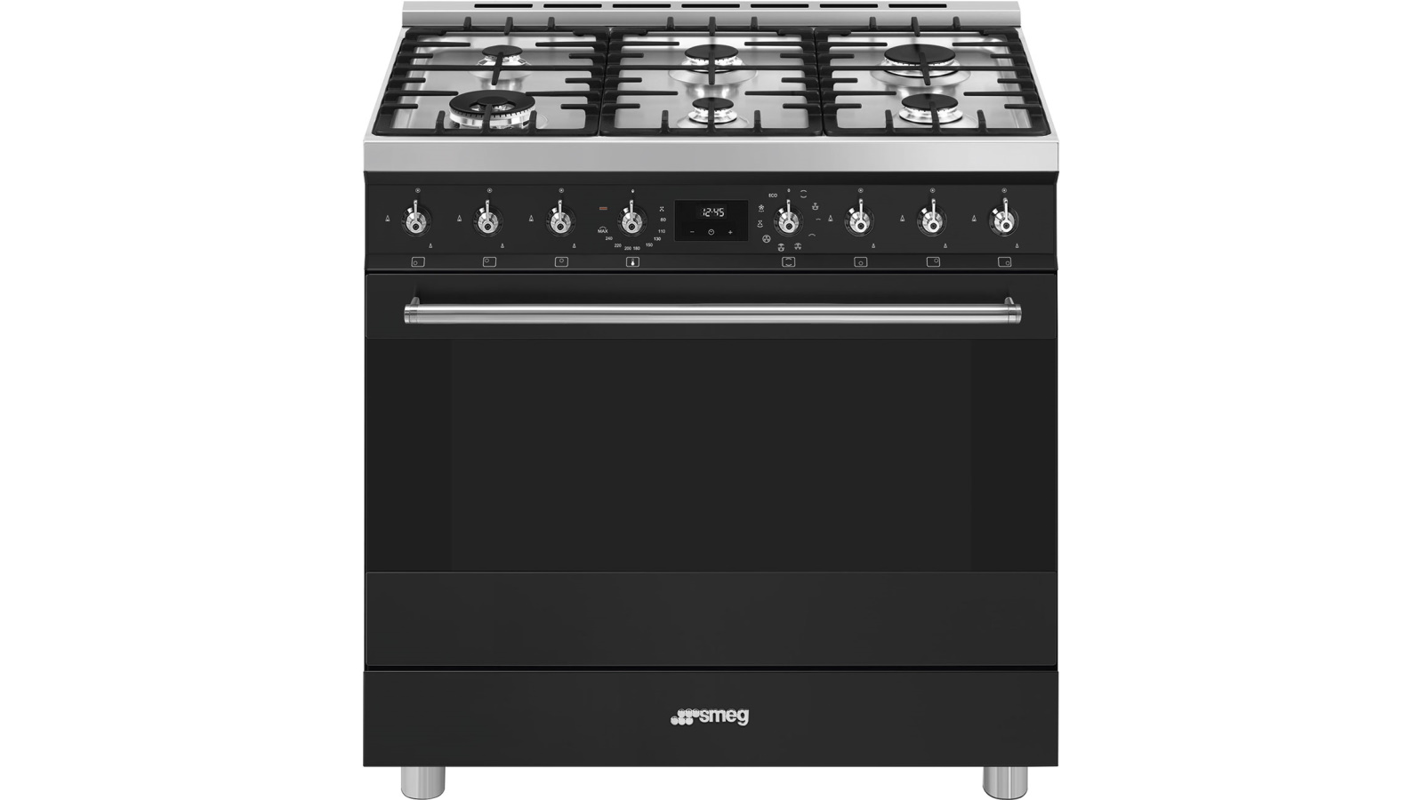Smeg 900mm Classic Freestanding Pyrolytic Cooker - Matte Black
