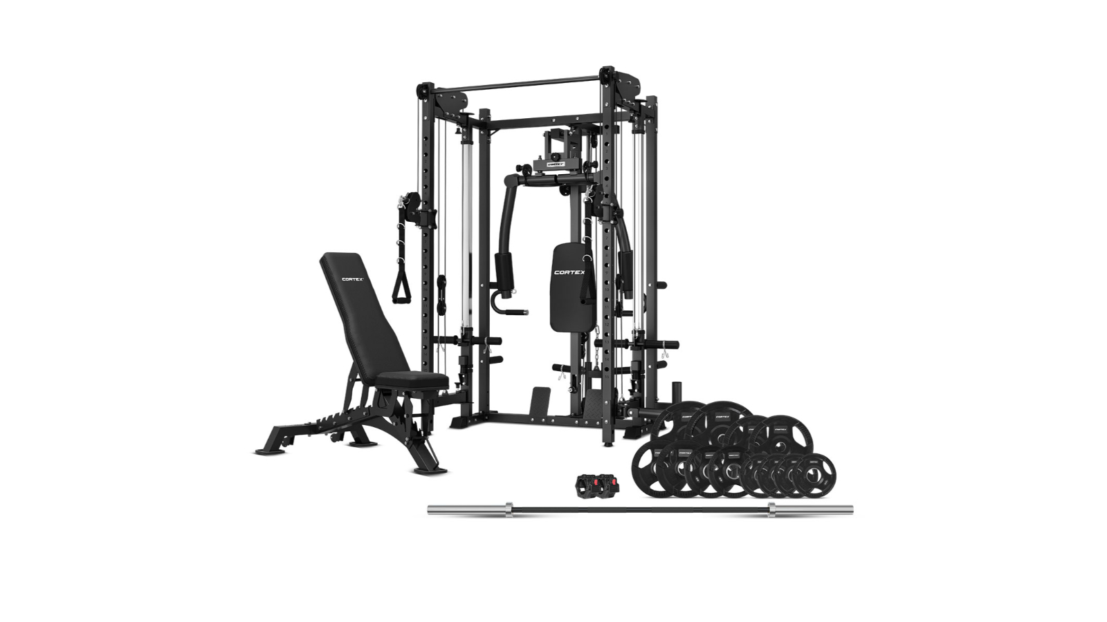 Cortex PR5 Folding Power Rack with 100kg Olympic Bar/Bench Set