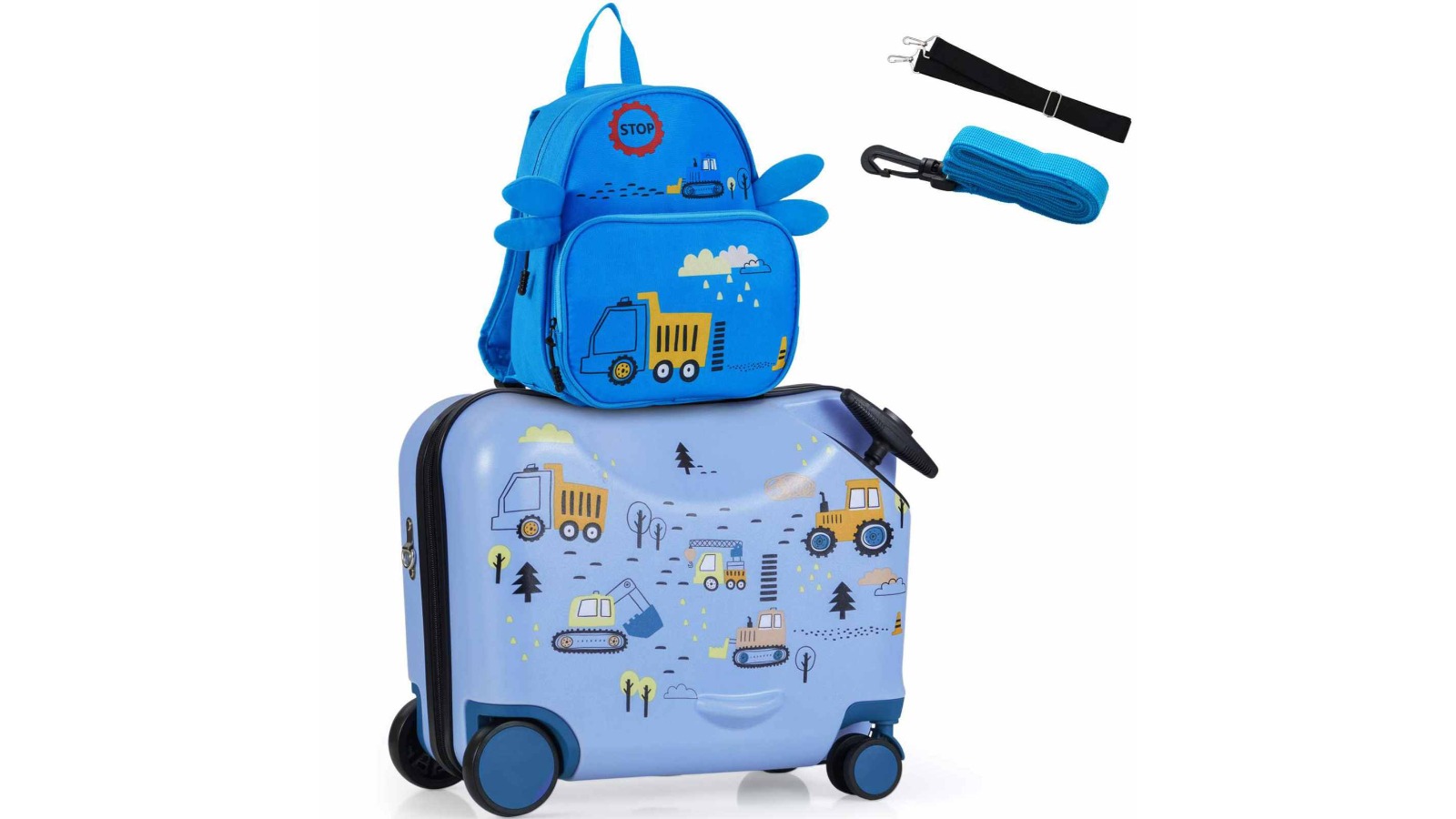 Costway 2 Piece Ride-on Luggage - Blue