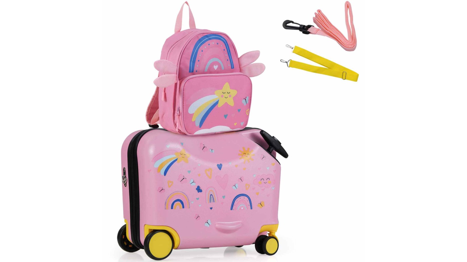 Costway 2 Piece Ride-on Luggage - Pink