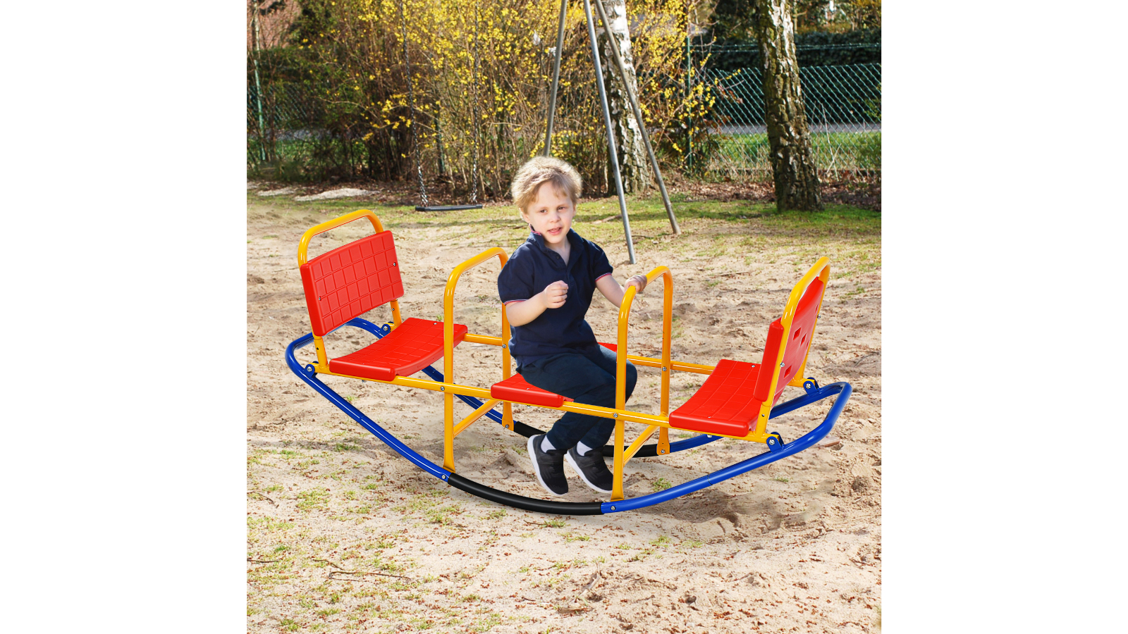 Costway Kids Rocker Teeter Totter Outdoor Rocking Seesaw Gift Children Boys Girl