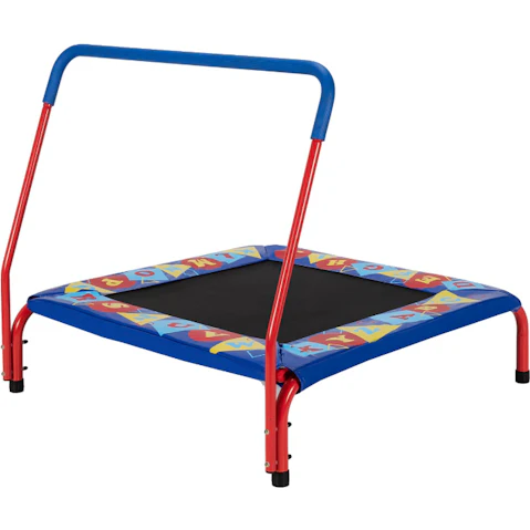 Costway 36inch Kids Square Mini Trampoline with Handrail Safety Pad