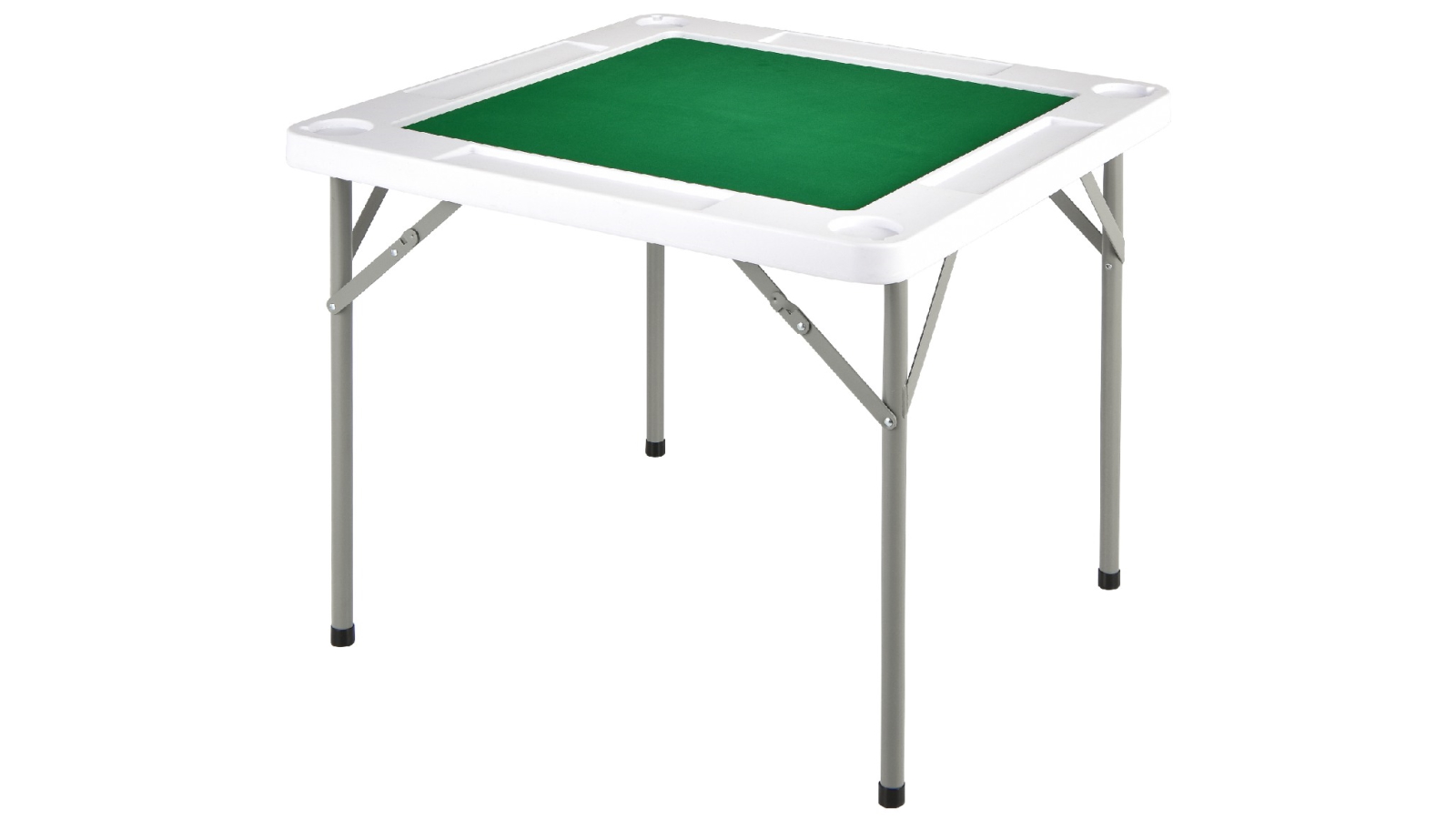 Costway Folding Mahjong Table with 4 Cup Holders & 4 Chip Grooves