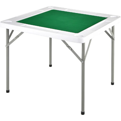 Costway Folding Mahjong Table with 4 Cup Holders & 4 Chip Grooves