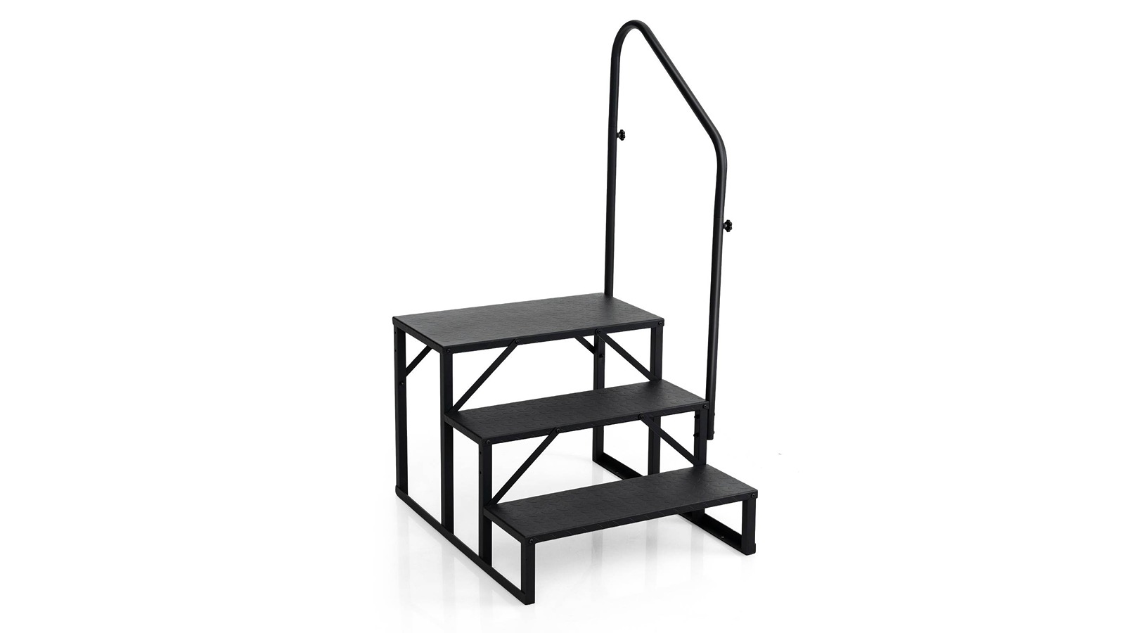 Costway 3-Step Metal Anti-Slip Platform RV Stool with Handrail