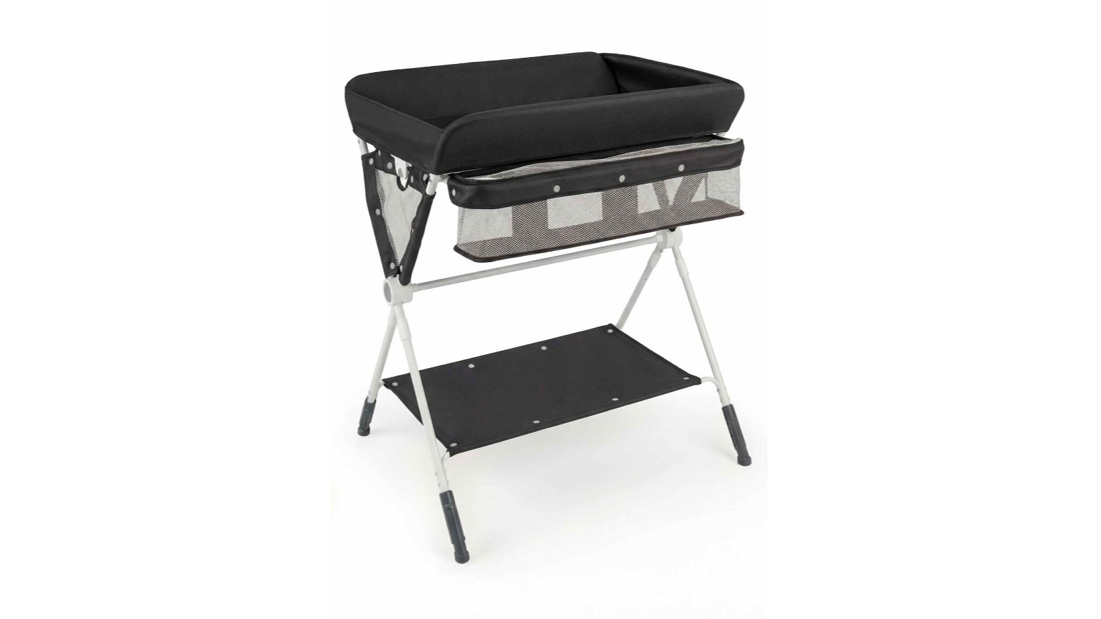 Costway Foldable Changing Table with Wheels - Black