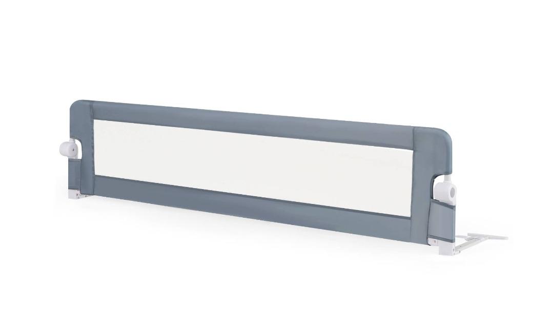 Costway 180 x 42 cm Foldable Universal Bed Rail Adjustable Swing Down Bedrail Guard Guardrail - Grey