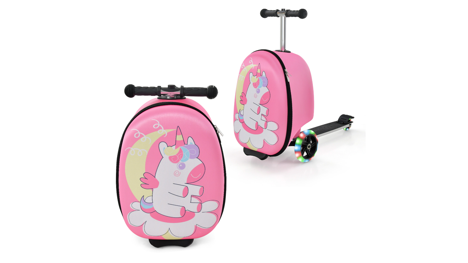 Costway Unicorn Ride-on Scooter Luggage