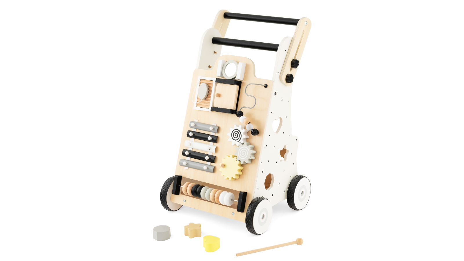 Costway Wooden Push and Pull Learning Walker