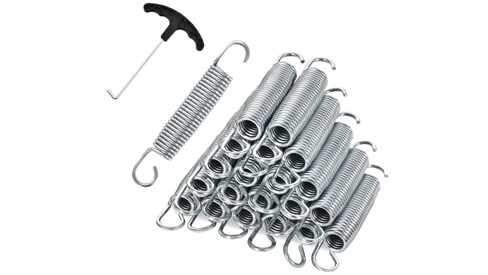 Costway 14cm Heavy Duty Trampoline Springs with T-Hook Pull Tool - Pack of 20